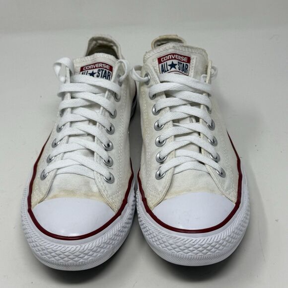 Converse All Star Sneakers Mens 9 White Canvas Low Top Chuck Unisex Shoes - Picture 7 of 16
